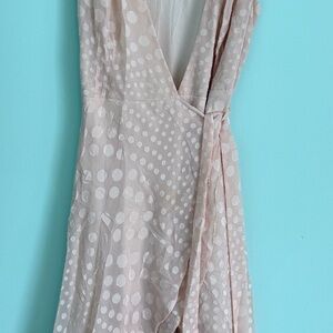 Betsey Johnson Pink Polka Dot Maxi Dress